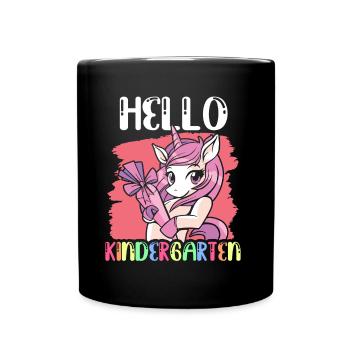 Bonjour Maternelle Humour Enfants Doux Dictons - Mug uni - noir - Devant