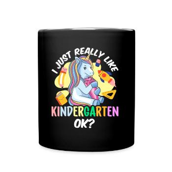 I just like the kindergarten very cute children - Full Colour Mug - black - Front