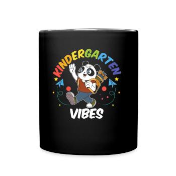 Kindergarten Vibes Dictons Humour doux Enfants - Mug uni - noir - Devant