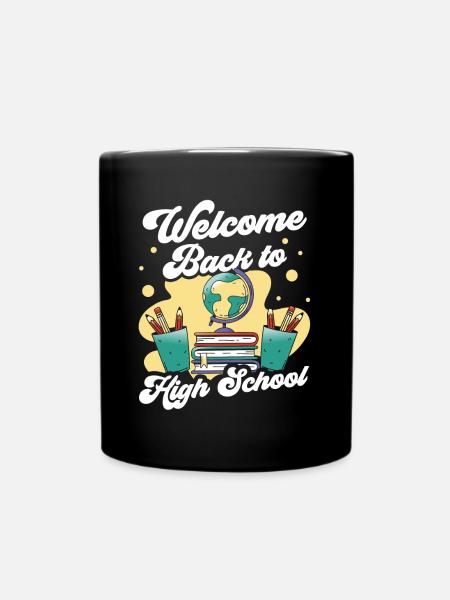Welcome back to school Teachers Back to school - Full Colour Mug - black