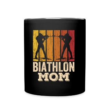Biathlon Mama Biathlete Biathlete Biathlons Sport - Full Colour Mug - black - Front