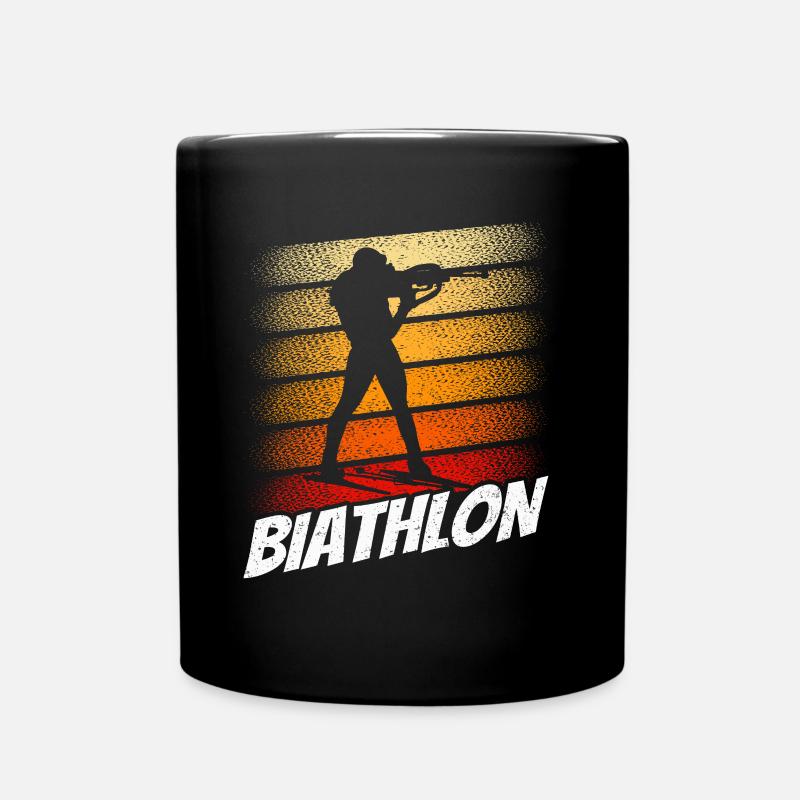 Biathlon Sport Biathletin Biathlet Biathlons - Tasse einfarbig - Schwarz