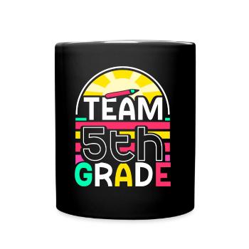 Équipe 5 classe école cinquième année cinquième année - Mug uni - noir - Devant
