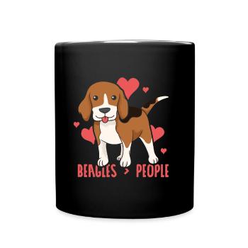 Beagles > People Puppy Lover Beagle Dog - Mug uni - noir - Devant