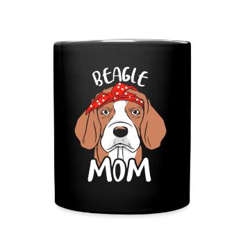 Beagle Mama Fille Chien Beagles Puppy Lovers - Mug uni - noir - Devant