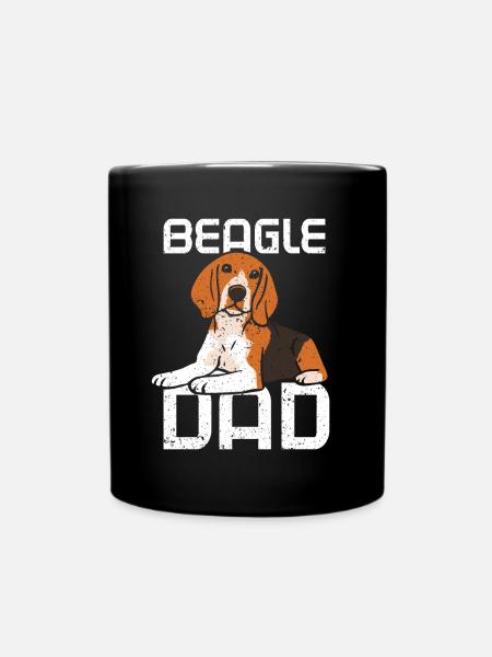 Beagle Papa Garçon Type Puppy Beagles Chien - Mug uni - noir