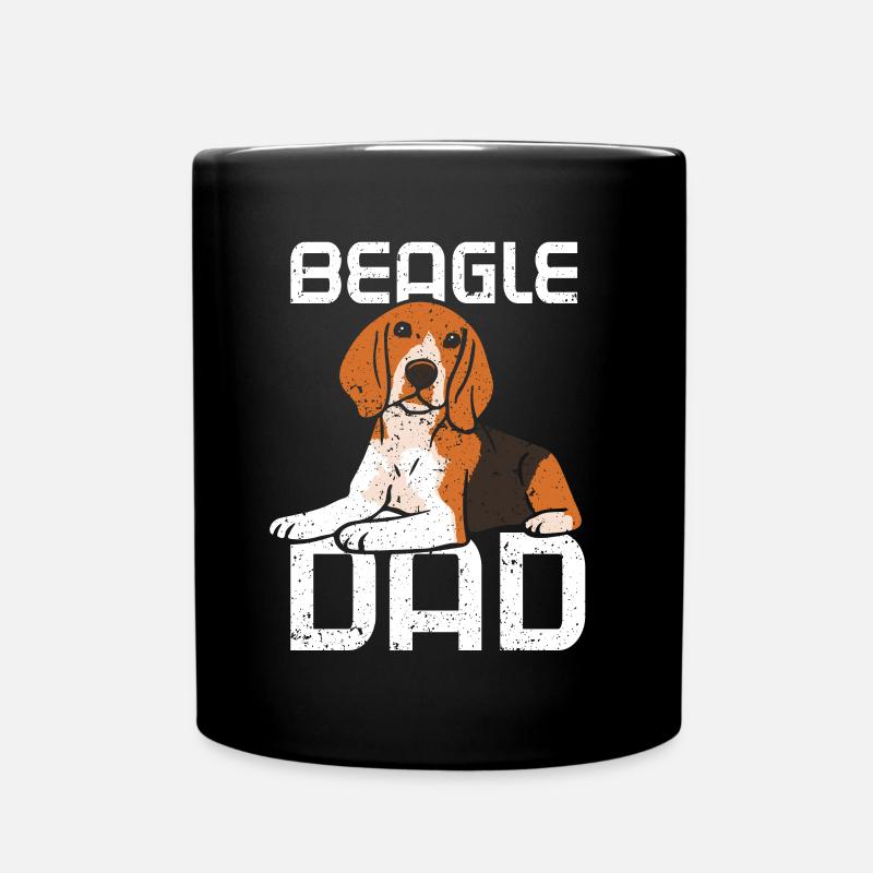 Beagle Papa Garçon Type Puppy Beagles Chien - Mug uni - noir