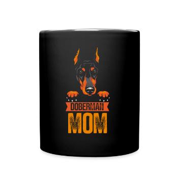 Doberman Mama Chiens Doberman Doberman - Mug uni - noir - Devant