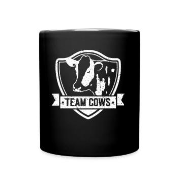 Team Cows Dairy cow Farm Cow Animals - Full Colour Mug - black - Front