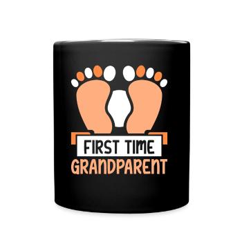 Zum Ersten Mal Großeltern Schwanger Süß Erstes Mal - Tasse einfarbig - Schwarz - Vorne