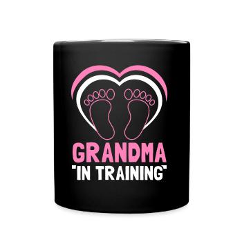 Grand-mère dans l’éducation Grands-parents Douce première fois - Mug uni - noir - Devant