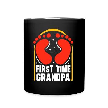 Das Erste Mal Opa Erstes Mal Großeltern Süß - Tasse einfarbig - Schwarz - Vorne