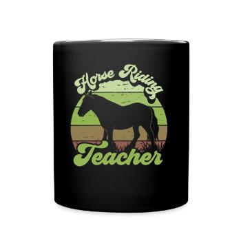 Moniteur d’équitation Cours d’équitation Équitation - Mug uni - noir - Devant