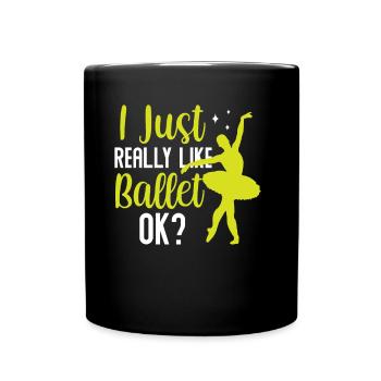 J’aime beaucoup le ballet danseuse ballerine - Mug uni - noir - Devant