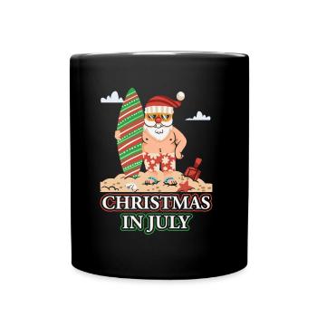 Weihnachten im Juli Noël en juillet Père Noël Humour - Mug uni - noir - Devant