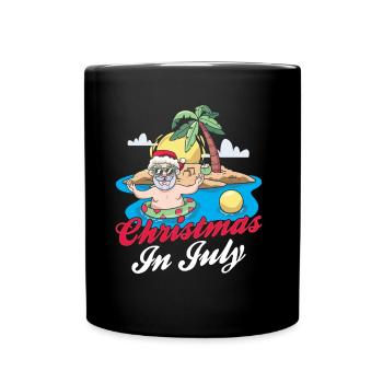 Weihnachten im Juli Noël en juillet Père Noël Humour - Mug uni - noir - Devant