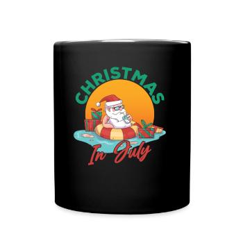 Weihnachten im juli Noël en juillet Humour Père Noël - Mug uni - noir - Devant