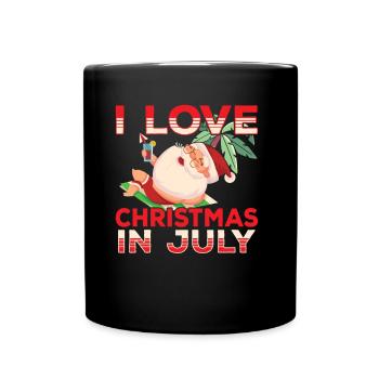 I love Christmas in July Christmas in July - Full Colour Mug - black - Front