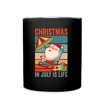 Noël en juillet est la vie Noël en juillet - Mug uni - noir - Devant