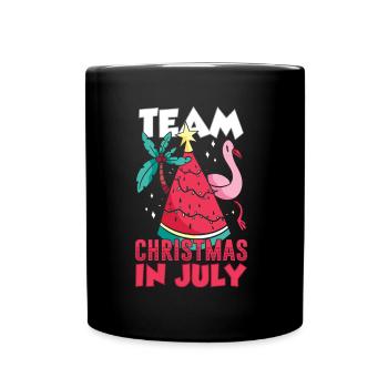 L’équipe Weihnachten Im Juli Santa Christmas en juillet - Mug uni - noir - Devant
