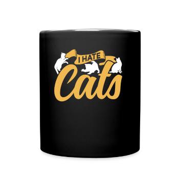 Je déteste Cat Lover Dog Animal Puppy - Mug uni - noir - Devant