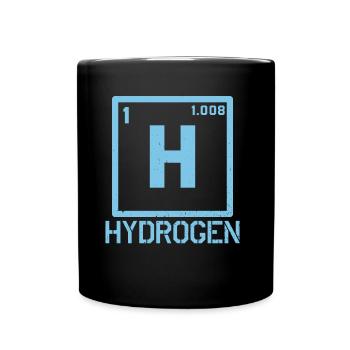 Wasserstoff Element Hydrogen Energie - Tasse einfarbig - Schwarz - Vorne