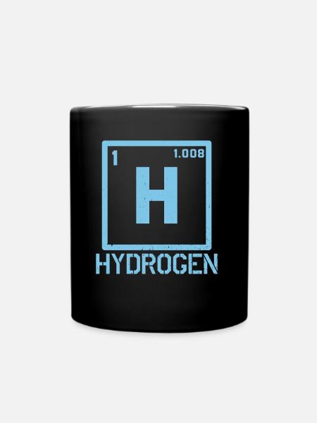 Wasserstoff Element Hydrogen Energie - Tasse einfarbig - Schwarz