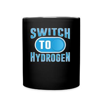 Switch to hydrogen element energy hydrogen - Full Colour Mug - black - Front