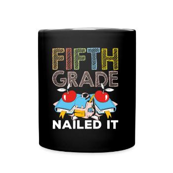 5 Class Completed School Fifth Grader Fifth - Full Colour Mug - black - Front