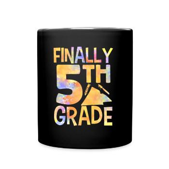 Enfin 5 classes École cinquième année cinquième année - Mug uni - noir - Devant