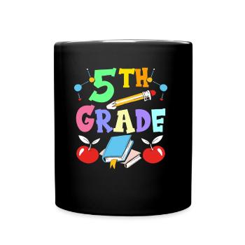 École de 5e année 5e classe Cinquième année Cinquième année - Mug uni - noir - Devant