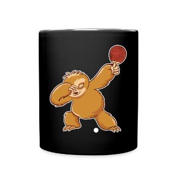 Table Tennis Outfit Ladies Cat - Full Colour Mug - black - Front