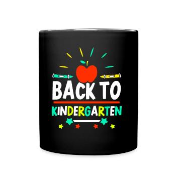 Retour à la maternelle Proverbes Enfants Humour doux - Mug uni - noir - Devant