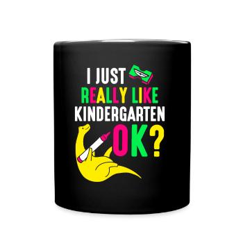 J’aime juste le jardin d’enfants très mignon - Mug uni - noir - Devant