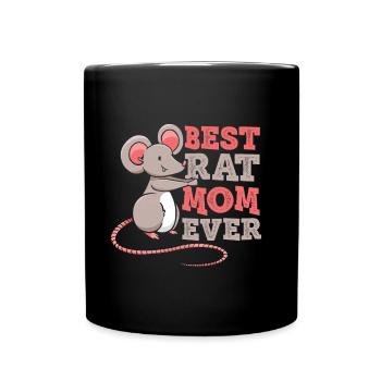 Best Rat Mother Ever Rat Mom Girl - Full Colour Mug - black - Front