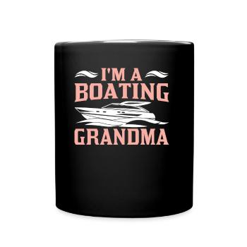 Ich Bin Eine Boot Fahrende Oma Bootfahren Schiff - Tasse einfarbig - Schwarz - Vorne