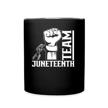 Team Juneteenth African American Black 1865 - Tasse einfarbig - Schwarz - Vorne