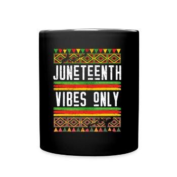 Nur Juneteenth Vibes 1865 Afro-Américain Noir - Mug uni - noir - Devant