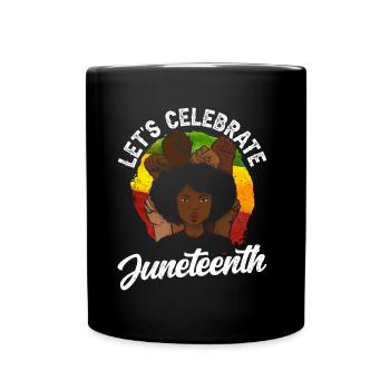 Célébrons le Juneteenth Black African American - Mug uni - noir - Devant