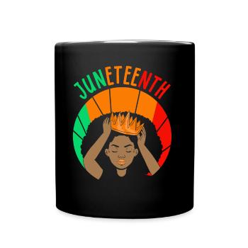 Juneteenth Black Africa 1865 Afro-Américain - Mug uni - noir - Devant