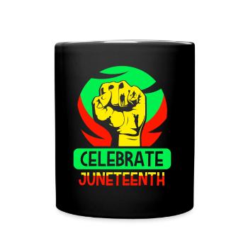 Célèbre le Juneteenth 1865 afro-américain noir - Mug uni - noir - Devant