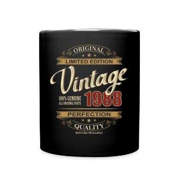 35th Birthday Vintage 1988 born Limited Edition - Full Colour Mug - black - Front