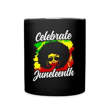 Célèbre le Juneteenth Black 1865 afro-américain - Mug uni - noir - Devant