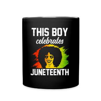 Ce garçon célèbre le Juneteenth Papa Black 1865 - Mug uni - noir - Devant
