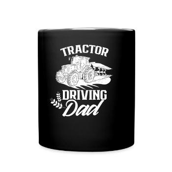 tractor driving father farm farmer farmer - Full Colour Mug - black - Front
