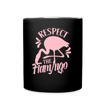 Respectez le flamant rose Flamant rose Flamants roses doux - Mug uni - noir - Devant