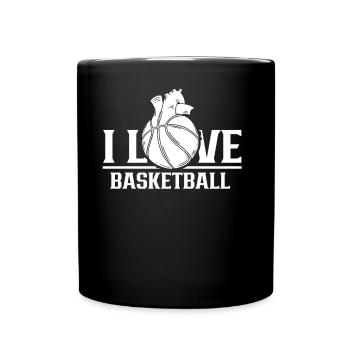I love basketball basketball player team - Full Colour Mug - black - Front