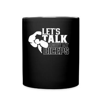 Parlons de mes boucles musculaires d’entraînement des biceps - Mug uni - noir - Devant