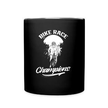Radrennen Champions Fahrrad Radrennfahrer - Tasse einfarbig - Schwarz - Vorne