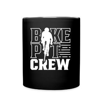Fahrrad-Boxencrew Fahrradmechaniker Radrennen - Tasse einfarbig - Schwarz - Vorne